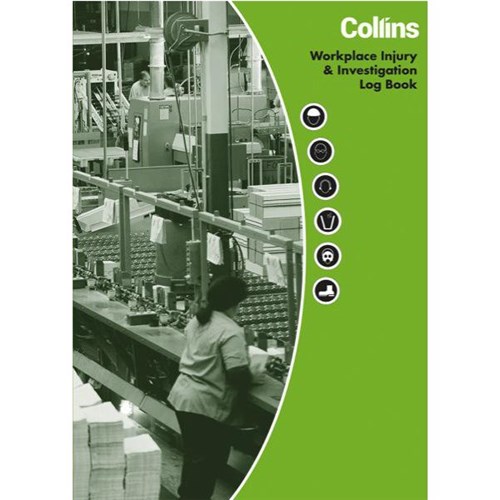 Collins A4 Accident Injury Investigation Register Book NCR Duplicate