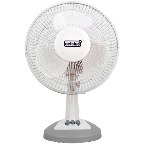 Goldair Desk Fan 2 Speed Oscillating 230mm White
