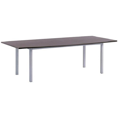 Cubit Boardroom Table 2400mm Dark Oak/Silver