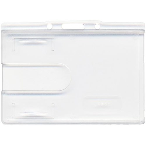 ID Card Holder Single Sided Rigid Clear, Pack of 25