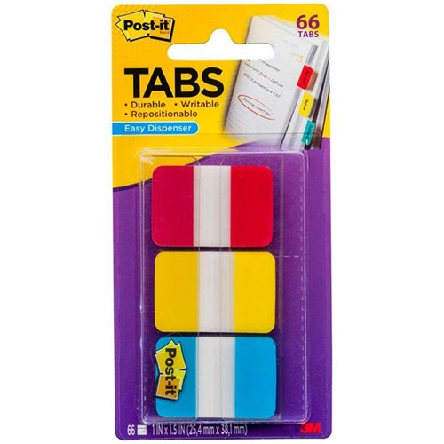 Post-it® Index Tabs 686 Assorted Colours 66 Tabs