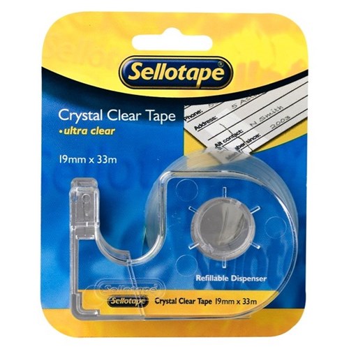 Sellotape Crystal Clear Tape & Dispenser 18mm x 30m OfficeMax NZ