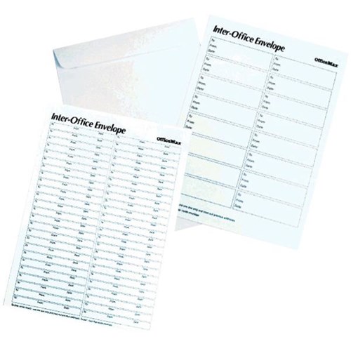 OfficeMax C4 InterOffice Envelopes 50 Entries White, Pack of 50