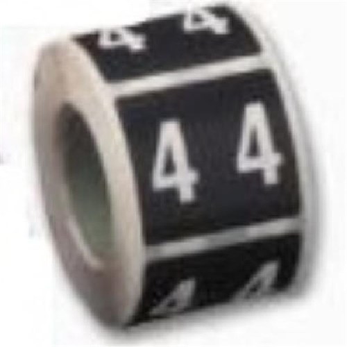 Codafile Numbers 4 Labels 162524 25mm, Roll of 500