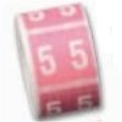 Codafile Numbers 5 Labels 162525 25mm, Roll of 500