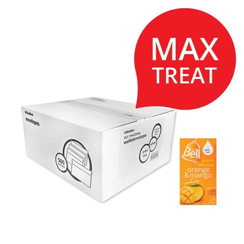 OfficeMax DLE Wallet Envelopes Seal Easi White, Box of 500 OfficeMax NZ