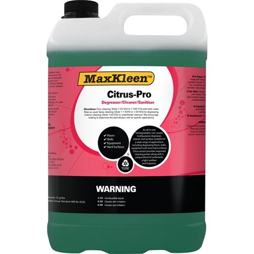 MaxKleen Citrus-Pro Degreaser Cleaner & Sanitiser 5L