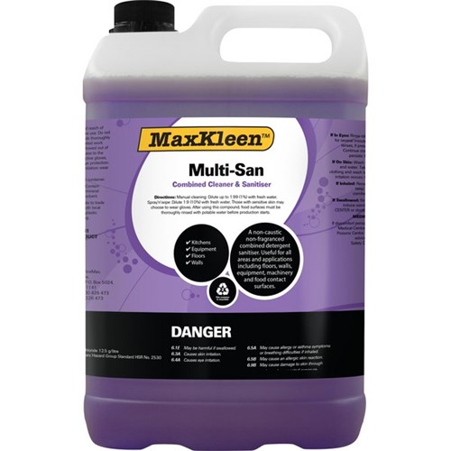 MaxKleen Multi-San Combined Cleaner & Sanitiser 5L