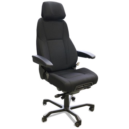 KAB Director II 24/7 Chair With Arms & Headrest Black Fabric