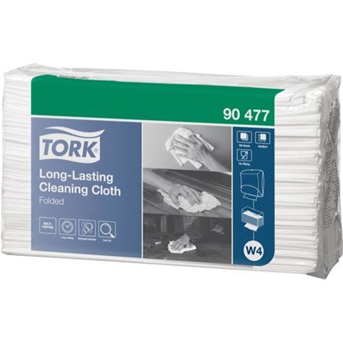 Tork W4 Long-Lasting Cleaning Cloths 90477 420 x 380mm, Pack of 100