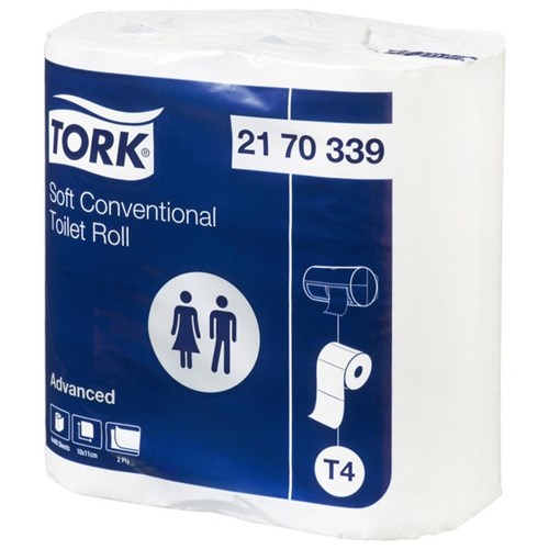 Tork T4 Conventional Advanced Toilet Tissue 2170339, 9 Packs of 4