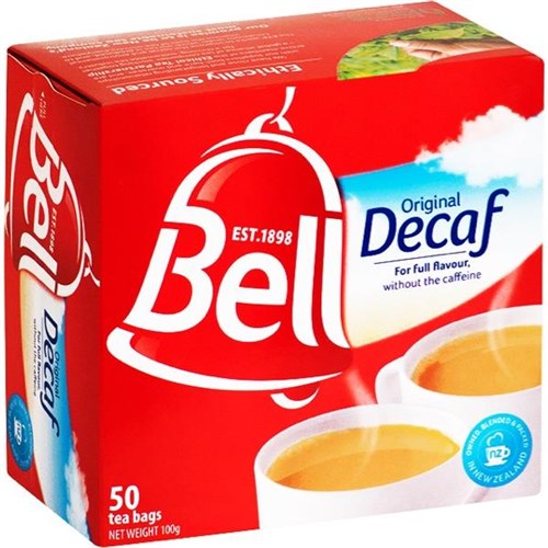 Bell Decaffeinated Tagless Tea Bags, Box 50