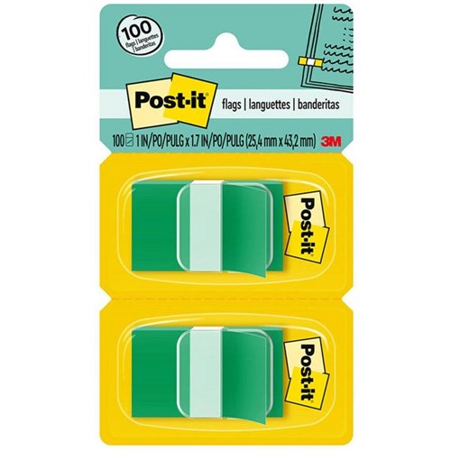 Post-it® Flags 680-3 Green, Pack of 100