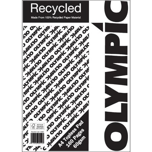 Olympic A4 Recycled Topless Pad 60gsm 80 Sheets