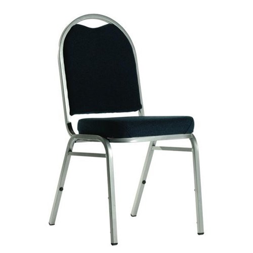 Klub Stacker Chair Navy Fabric/Silver
