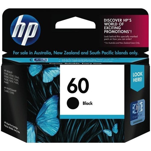 HP 60 Black Ink Cartridge CC640WA