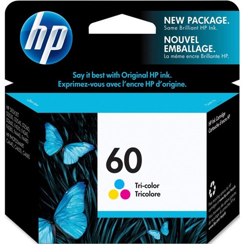 HP 60 Tri Colour Ink Cartridge CC643WA