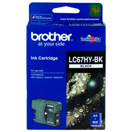 Brother LC67HY-BK Black Ink Cartridge High Yield