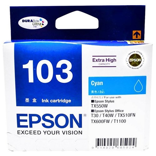 Epson T1032 Cyan Ink Cartridge High Yield C13T103292
