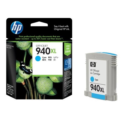 HP 940XL Cyan Ink Cartridge High Yield C4907AA OfficeMax NZ