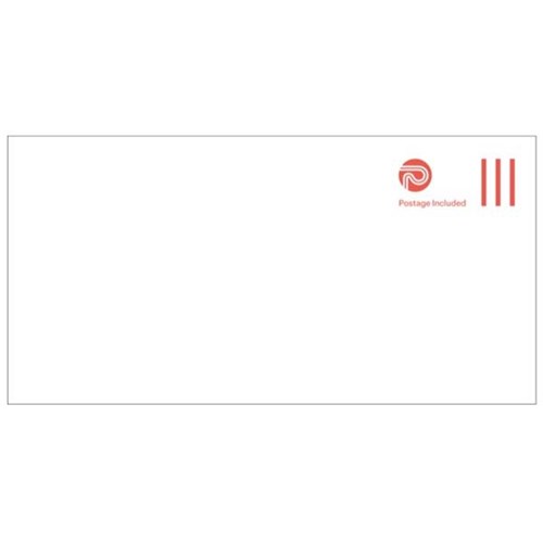 NZ Post DLE Postage Paid Envelopes Seal Easi White BSP5, Box of 500