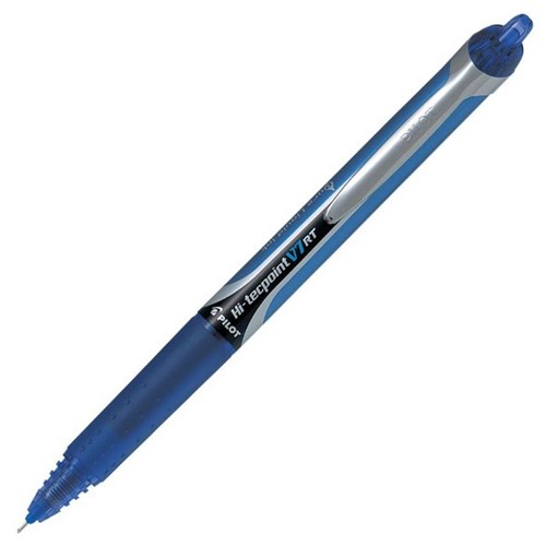 Pilot Hi-Tec V7RT Retractable Rollerball Pen 0.7mm Fine Tip Blue