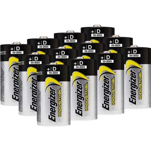 Energizer Industrial D Alkaline Batteries, Box of 12