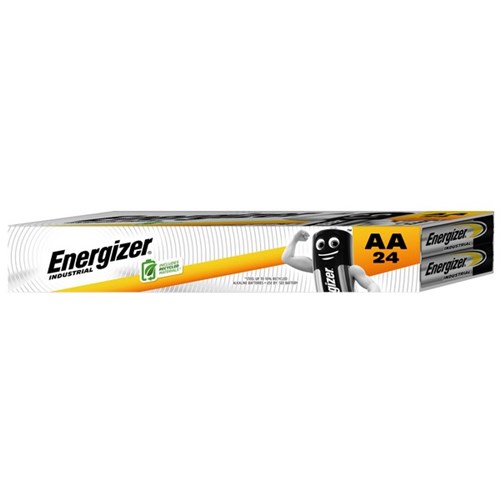 Energizer Industrial AA Alkaline Batteries, Box of 24
