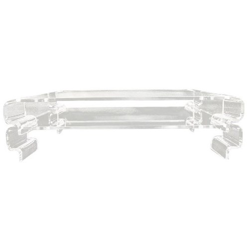 Crystal Lift-it Slide Lock Monitor Stand 50mm Clear, Box of 2