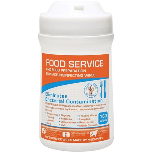 Food Service Disinfectant Towelette Wipes, Tub of 160