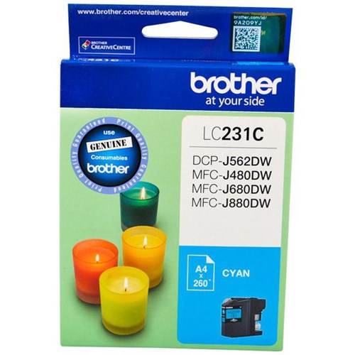 Brother LC231C Inkjet Cartridge, Cyan