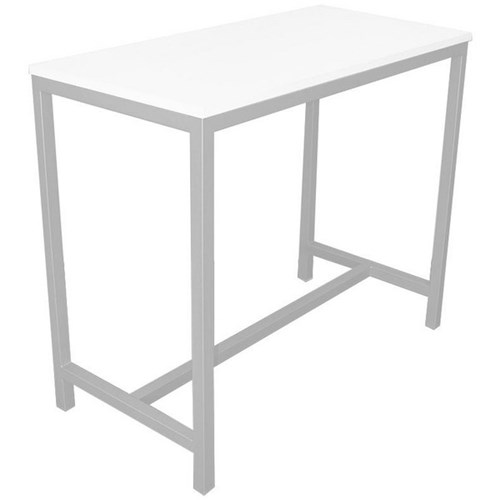 Kompact Bar Leaner Table 1800mm White/Silver