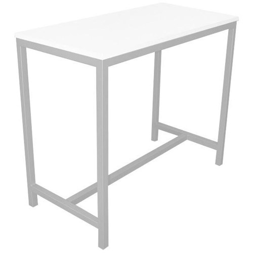 Kompact Bar Leaner Table 1800mm White/Silver