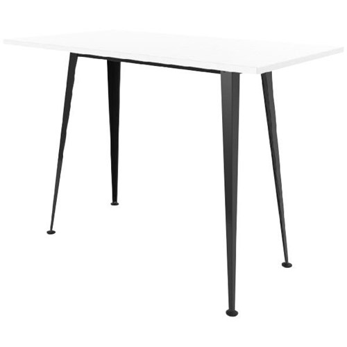 Pavilion Meeting Table 800x800mm Snowdrift Top/Black Legs