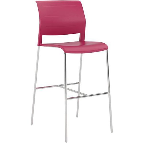 Game Bar Stool Red/Silver