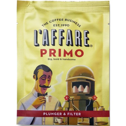 L'affare Primo Plunger & Filter Grind Coffee Sachets 30g, Box of 25