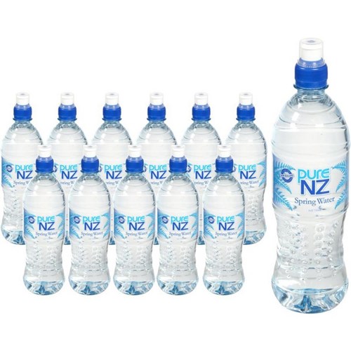 Pure NZ Still Spring Water 750ml, Pack of 12