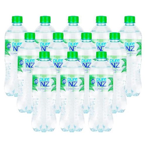 Pure NZ Sparkling Spring Water 600ml, Carton of 12