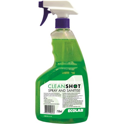 Ecolab Cleanshot Spray And Sanitise Spray 750ml