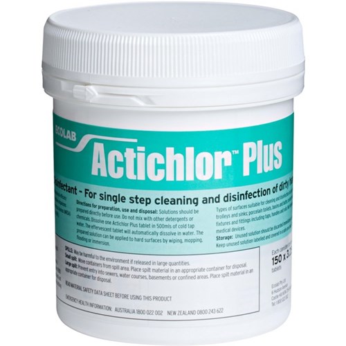 Actichlor Plus Disinfectant, Tub of 150 Tablets