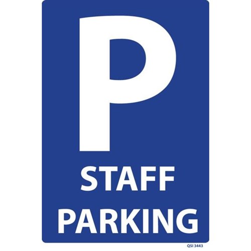 Staff Parking Safety Sign 240x340mm
