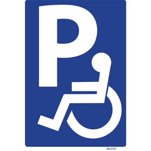 Disabled Parking Safety Sign 240x340mm