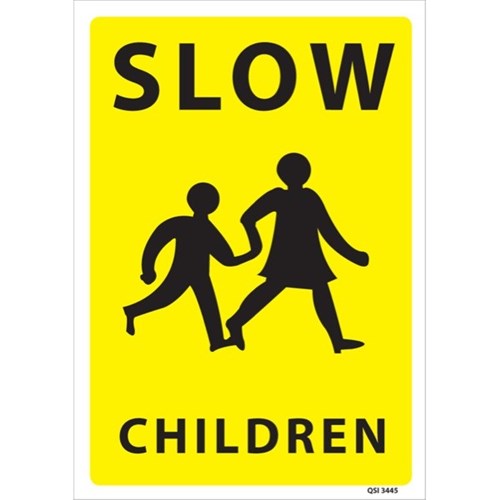 Slow Children Safety Sign 340x240mm