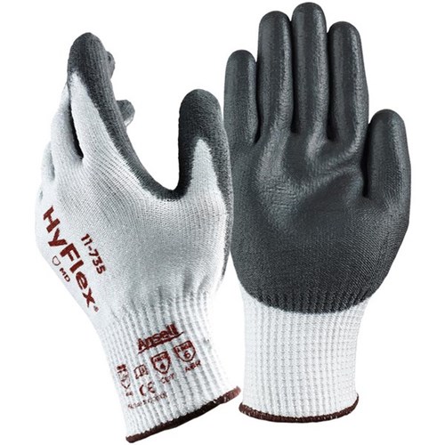 Hyflex 11-735 Cut Resistant Gloves XXL Size 11, Pair