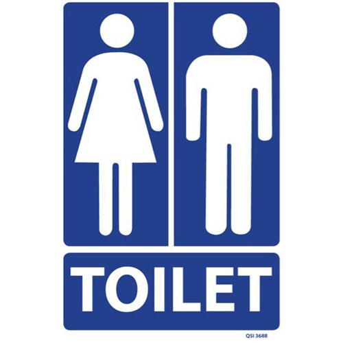 Toilet Unisex Sign 240x340mm
