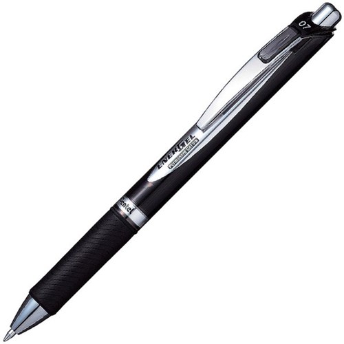 Pentel Black EnerGel Retractable Pen 0.7mm Fine Tip