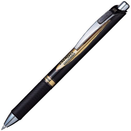 Pentel Black EnerGel Retractable Pen 0.5mm Fine Tip