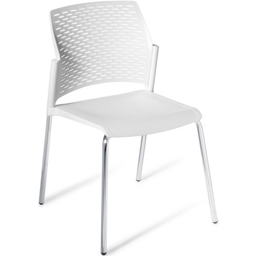 Punch Cafe Chair White/Chrome