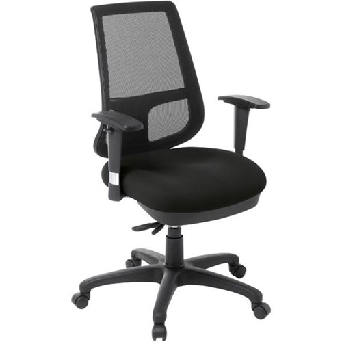 Eden Office Strategy Synchro Chair Mesh Back With Arms Black/Black