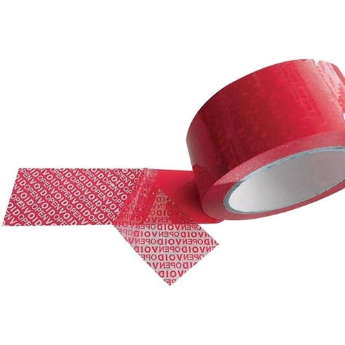 Pomona S601 Acrylic Adhesive Tamper Evident Tape 48mm x 50m Red